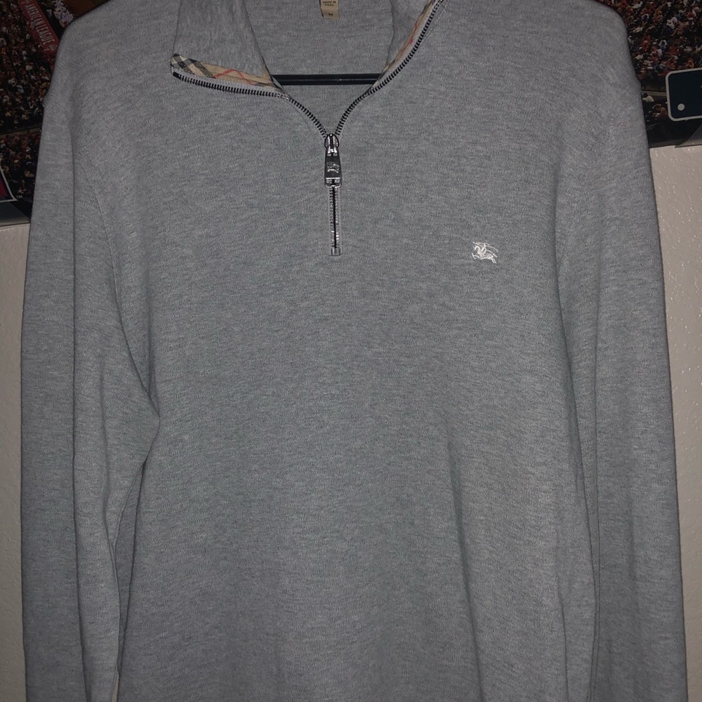 Burberry Gray Half Zip
